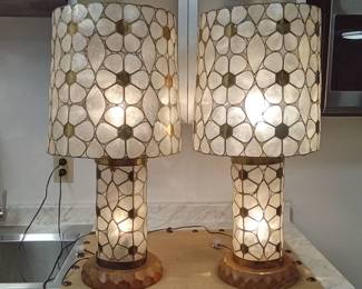 Vintage Capiz Lamps