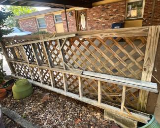 An extension ladder, and step up ladder