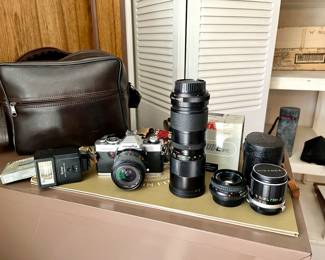 Minolta Camera, case and lenses