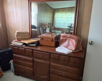 vintage dresser with mirror