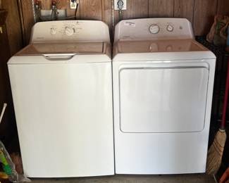 Hotpoint 3.8 Cu. ft. Top Load Washer and Hotpoint Dryer.