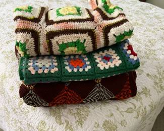 Handmade Crochet Afghan Throw Blankets