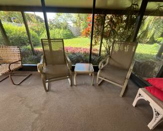 4 Martha Stuart living outdoor patio chairs
