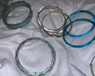 Antique Glass Bangle Bracelets