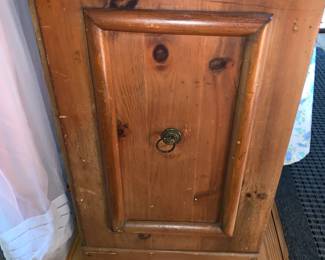 Vintage Wood Pine Cabinet Storage