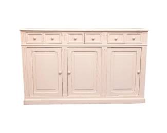 39 - Vintage Painted Pine Cabinet  41H x 55.5W x 14.5D