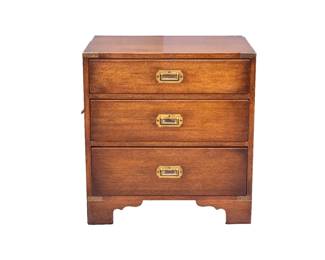 25-1  Pair English Vintage Campaign Chests  23.5H x 22W x 16D