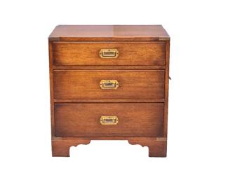25-2 - Pair English Vintage Campaign Chests  23.5H x 22W x 16D