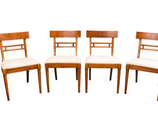 20-1 -  Set of 6 MidCentury Dining Chairs  4 Sides 32.5H x 19.5W x 20D