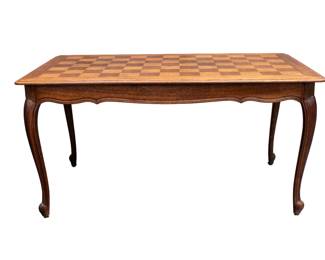 17 - French Parquetry Table  29H x 59W x 35.5D