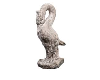 3 - Concrete Swan Sculpture  20.5H x 12W x 8D