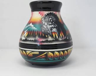 Authentic Navajo Pot Signed J.Benally Dine Navajo