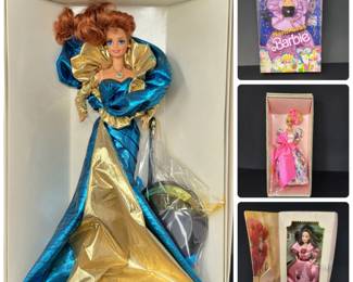 4 Vintage Barbies  Benefit Ball, Sweet Valentine, Mardis Gras 