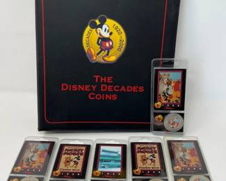 Disneyana Collector Coins in Binder Disney Cards