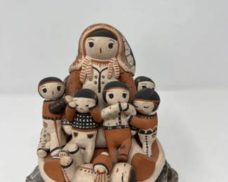 Authentic Cochiti Storyteller Sculpture by Spotted Fawn