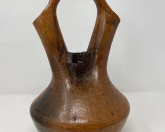 Authentic Cliff Dwelling Brown Tone Pottery Wedding Vase