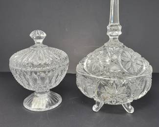 Crystal Candy Dishes 2  Vintage Imperlux  Makasa