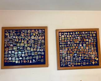 Huge Collectors Group of Mounted Pins Includes Backs