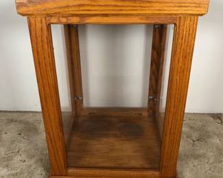 Custom Hand Crafted Oak Cubed Display Cabinet
