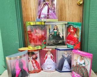 9 Black  White Holiday Barbies  Sealed  Bob Mackie