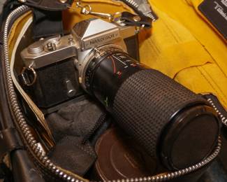 Nikkormat camera and gear
