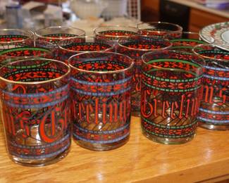 Christmas glassware