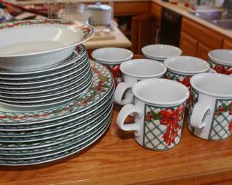 Christmas dinnerware