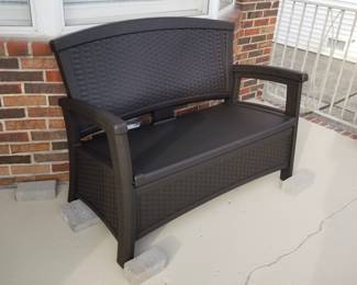 Porch/deck seat with storage