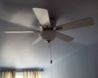 Illuminated ceiling fan. Electric is off - easy removal