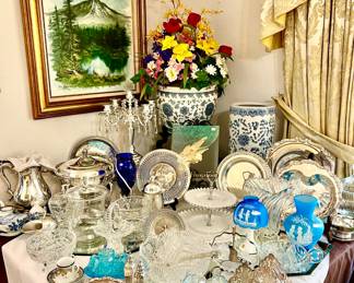 MARY GREGORY, SILVERPLATE, CRYSTAL AND GLASS!