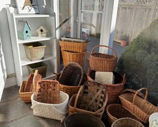 Lots of Baskets, Book Shelf, Bird Houses