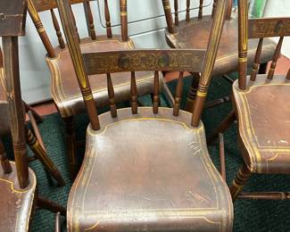 Old Hitchcock Style Chairs (6)