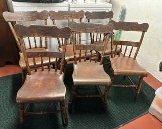 Old Hitchcock Style Chairs (6)