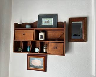 Primitive Style Wall Shelf, Small Pictures