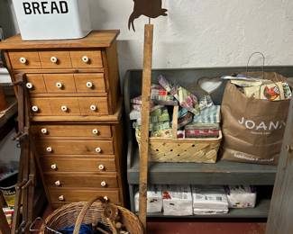 Small Chests, Bench, Paper Goods