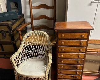 Adult & Child's Rocking Chairs, Chest w/ Lots of Drawers