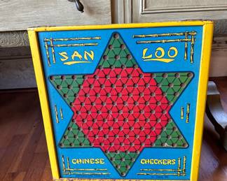 Old Chinese checkers board game