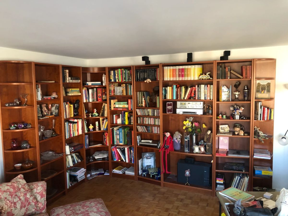 Dania furniture cherry shelving units can be separated 