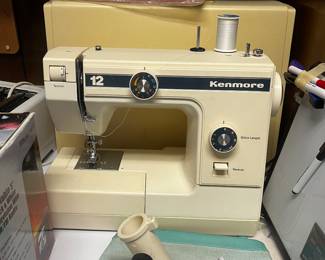 one of three sewing machines