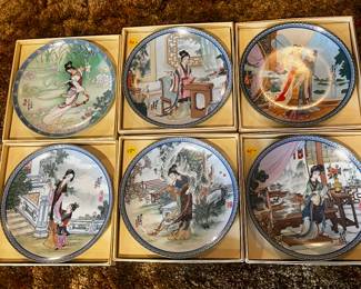 Some of collectible plates, these are oriental