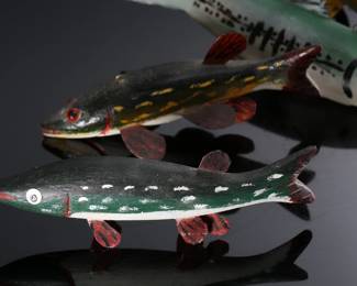 Lot of 5 Unsigned Fish Decoys Folk Art 		196249
