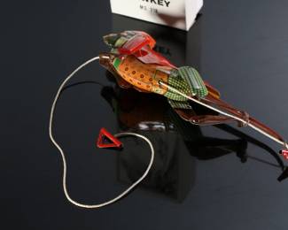 Lot of 5 Vintage Tin Litho Wind-Up Toys in Box - Monkey - Duck on Bike - Inertia Crocodile - Call Sparky the Dog 	8.5 x 4 x 4 in largest box	198029
