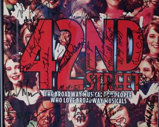 Cast *Signed* 42nd Street Broadway Musical Poster Framed 	Frame: 22.5x14.5in	199114
