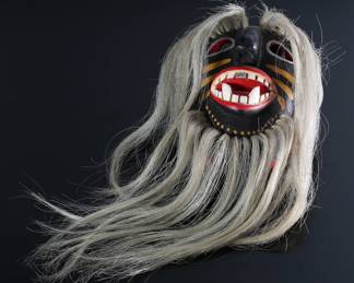 Vintage Yaqui Pasko'ola Pascola Wooden Mexican Dance Mask #2	3.5x4.75x6.5in	196030
