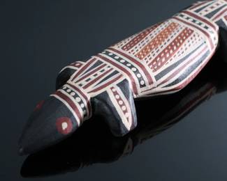 Tribal Carved Wood Lizard	9.95in Long 	199160
