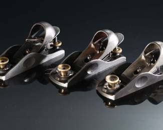Lot of 3 Craftsman Low Angle Block Carpenter’s Wood Planes 	Single 6.4x1.9x2.6in	199033
