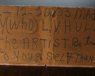 *Original* Art L.V. Hull Acrylic on Board Painting LV Folk Art	13.25x25.25in	196225
