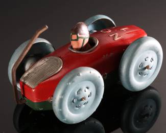 1940s Vintage Japan Acrobat Car Tin Wind-Up Flipper Tokyo Midoriya Co. Toy	3.25x2.75x5.25in	196147

