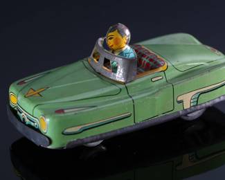 Vintage Japan Tin Litho Friction Toy Car 1955	1.5x1.75x3.75in	196128
