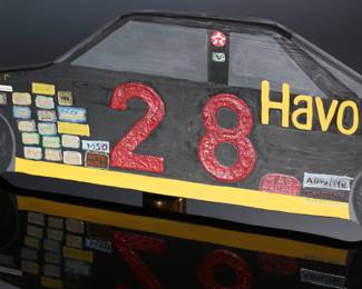 Nascar Folk Art Davey Allison by Gerry Stroud 	8.5x30.5x1in 	196177
